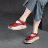 Women Casual Plaited Leather Thick Soled Sandals Newgew Shoes